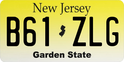 NJ license plate B61ZLG