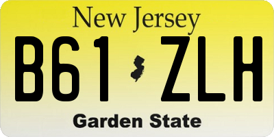 NJ license plate B61ZLH