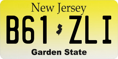 NJ license plate B61ZLI