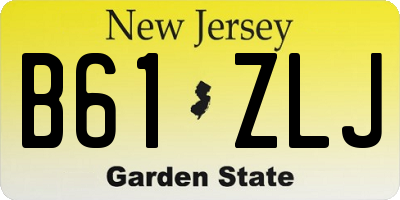 NJ license plate B61ZLJ