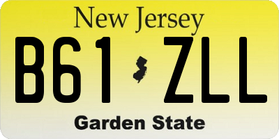 NJ license plate B61ZLL