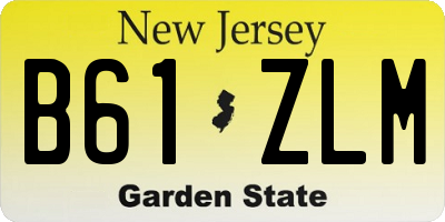 NJ license plate B61ZLM