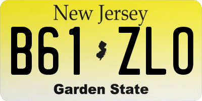 NJ license plate B61ZLO