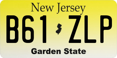 NJ license plate B61ZLP