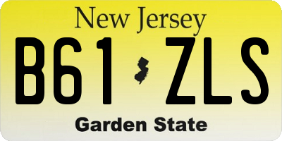 NJ license plate B61ZLS