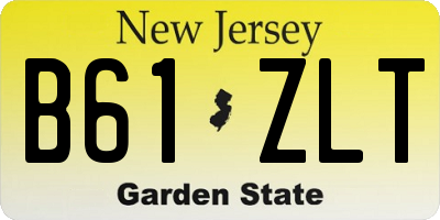 NJ license plate B61ZLT