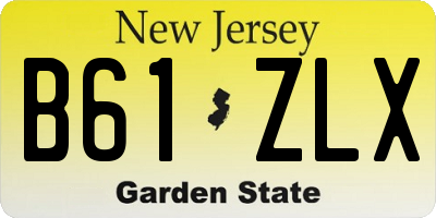 NJ license plate B61ZLX