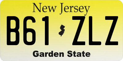 NJ license plate B61ZLZ
