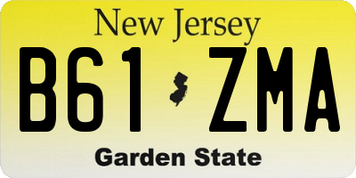 NJ license plate B61ZMA