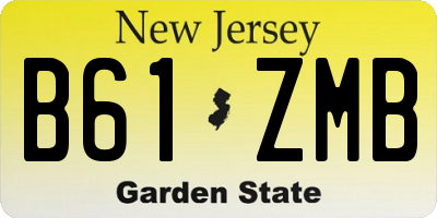 NJ license plate B61ZMB