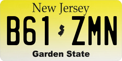 NJ license plate B61ZMN