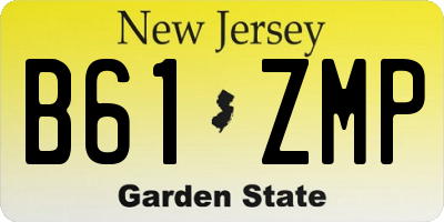 NJ license plate B61ZMP