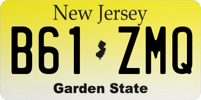 NJ license plate B61ZMQ