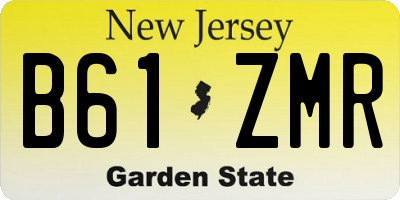 NJ license plate B61ZMR
