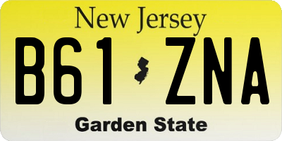 NJ license plate B61ZNA