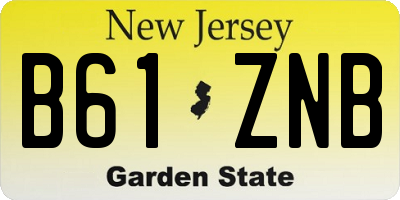 NJ license plate B61ZNB