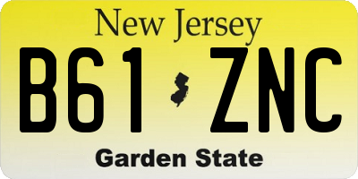 NJ license plate B61ZNC