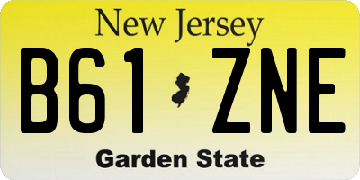 NJ license plate B61ZNE