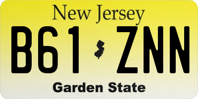 NJ license plate B61ZNN