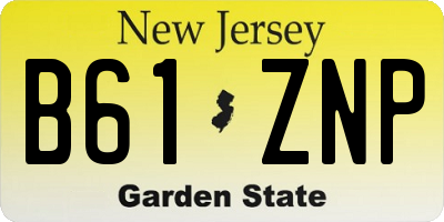 NJ license plate B61ZNP