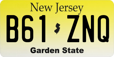 NJ license plate B61ZNQ