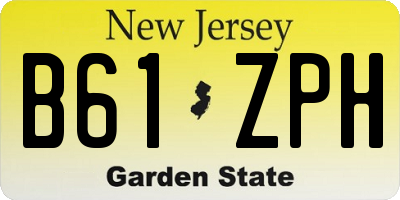 NJ license plate B61ZPH