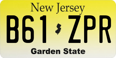 NJ license plate B61ZPR
