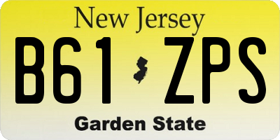 NJ license plate B61ZPS