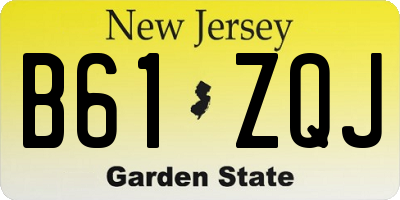 NJ license plate B61ZQJ