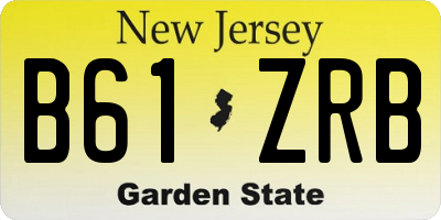 NJ license plate B61ZRB