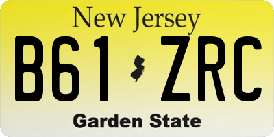 NJ license plate B61ZRC