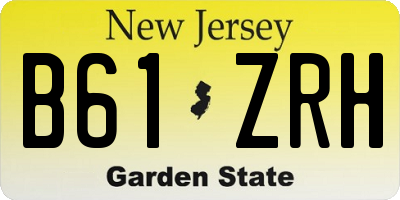NJ license plate B61ZRH