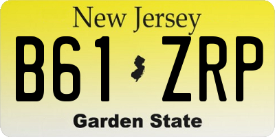 NJ license plate B61ZRP