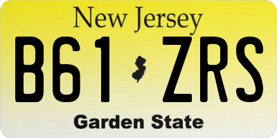 NJ license plate B61ZRS