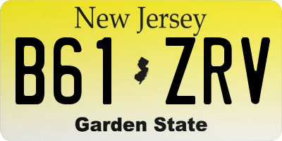 NJ license plate B61ZRV