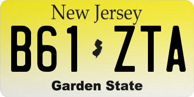 NJ license plate B61ZTA