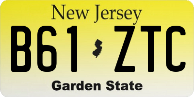 NJ license plate B61ZTC