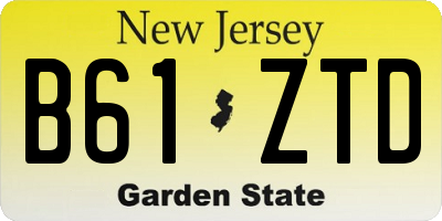 NJ license plate B61ZTD
