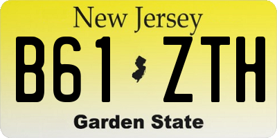 NJ license plate B61ZTH