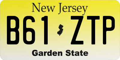 NJ license plate B61ZTP