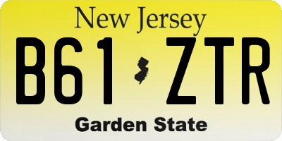NJ license plate B61ZTR