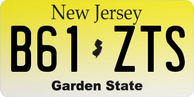 NJ license plate B61ZTS