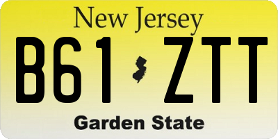NJ license plate B61ZTT