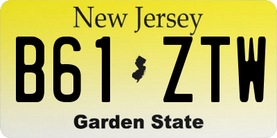 NJ license plate B61ZTW