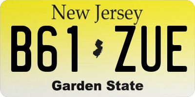 NJ license plate B61ZUE