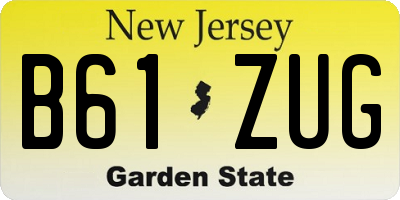NJ license plate B61ZUG