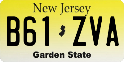 NJ license plate B61ZVA