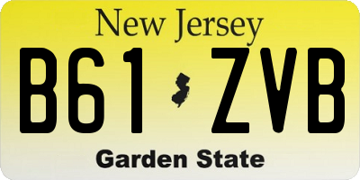 NJ license plate B61ZVB