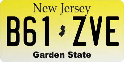 NJ license plate B61ZVE