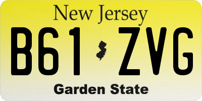 NJ license plate B61ZVG